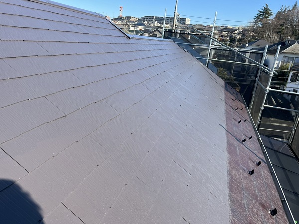 東京都町田市　屋根塗装・外壁塗装　屋根の色に遮熱効果が (2)