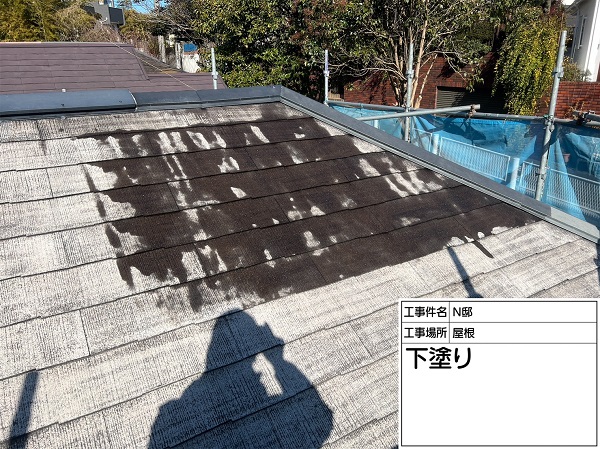 東京都町田市・N様邸　外壁塗装・屋根塗装　屋根下塗りを2回行いました！ (2)