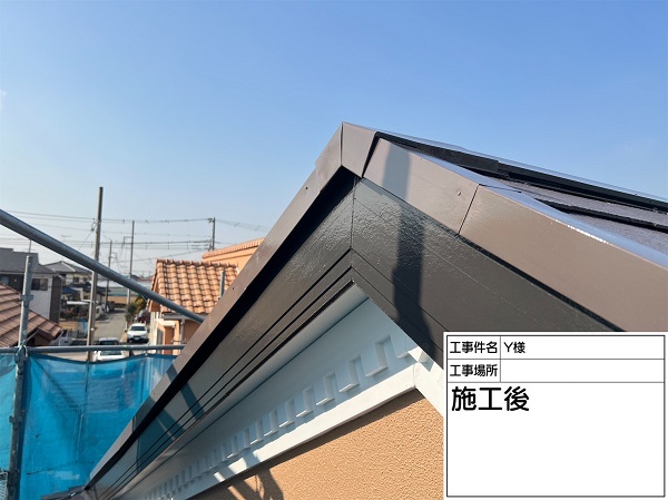 東京都町田市・Y様邸　屋根塗装・外壁塗装　軒天・破風板の塗装 (3)
