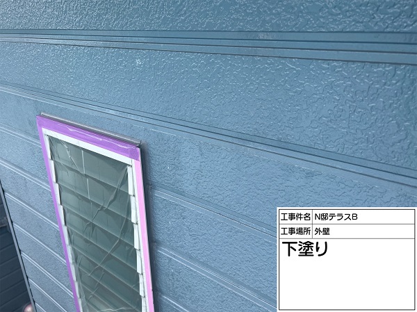 東京都町田市・N様　外壁塗装・屋根塗装　B棟外壁下塗り～上塗り (1)