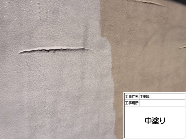 東京都町田市・T様邸③ジョリパット外壁の下塗り～中塗り (1)