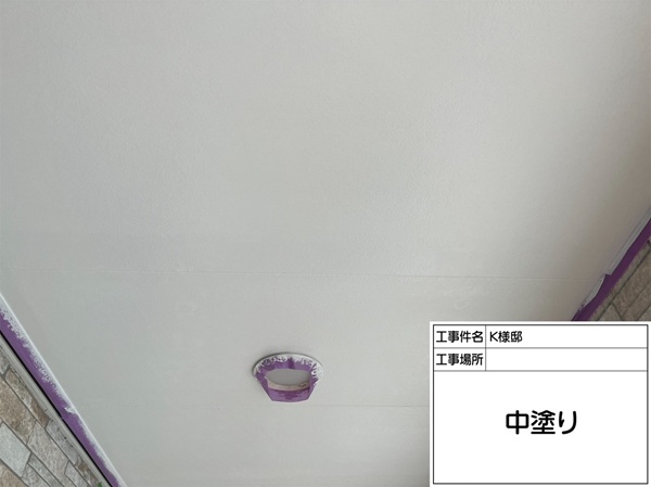 東京都町田市K様邸屋根塗装・外壁塗装④軒天塗装 (1)