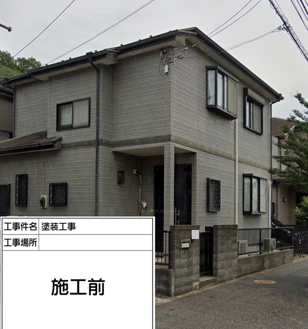 外壁塗装・屋根塗装の現場調査で劣化症状や施工面積などを確認しました(東京都町田市T様邸) (2)