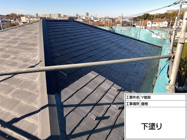 東京都町田市Y様邸|屋根塗装・外壁塗装③屋根下塗り~タスペーサーによる縁切りで雨漏り予防 (2)