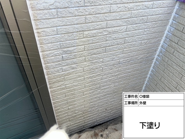 町田市O様邸の外壁塗装レポートサイディングの下塗り・中塗り・上塗り (2)