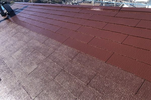 東京都町田市　屋根塗装　中塗りと上塗りの色を変える理由　水谷ペイント　遮熱塗料　快適サーモF (2)
