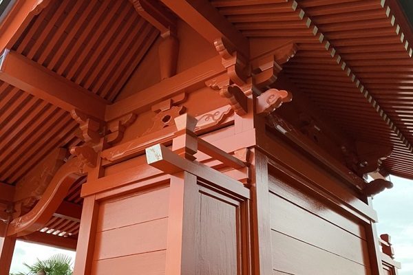 神奈川県横浜市都筑区中川　神社・鳥居塗装2 (1)