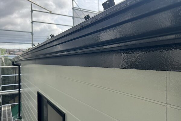 東京都町田市　屋根塗装・外壁塗装　雨樋、破風、庇の塗装 (4)