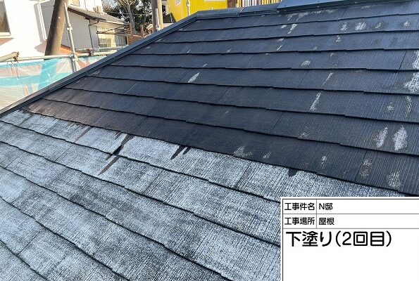東京都町田市・N様邸　外壁塗装・屋根塗装　屋根下塗りを2回行いました！ (4)