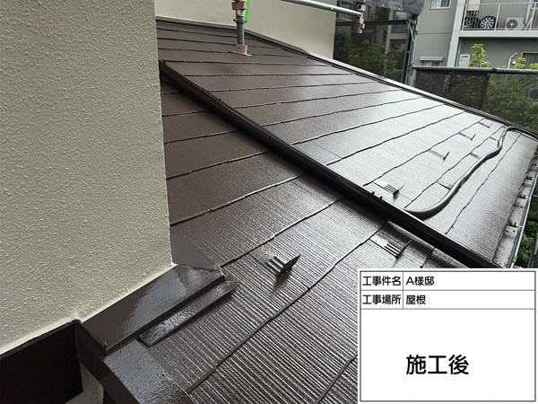 ラジカル塗料でコロニアル屋根を上塗り(東京都町田市・A田様邸②) (1)
