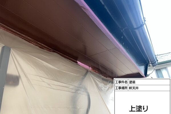 軒天を落ち着きのあるブラウンに塗装しました(東京都町田市・戸建て住宅②) (1)