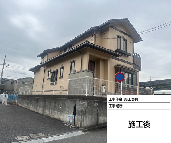 東京都町田市K様邸|外壁塗装・付帯部塗装(雨どい・帯板・飾り・基礎など) (1)